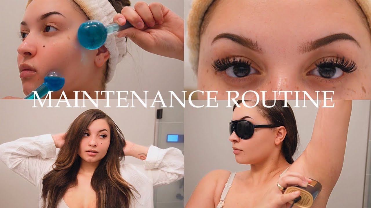 MY INTENSE AT HOME BEAUTY MAINTENANCE ROUTINE. | lash extensions, nails, laser, blowout, & more |