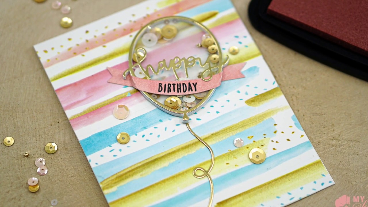 Birthday Balloon Shaker Card