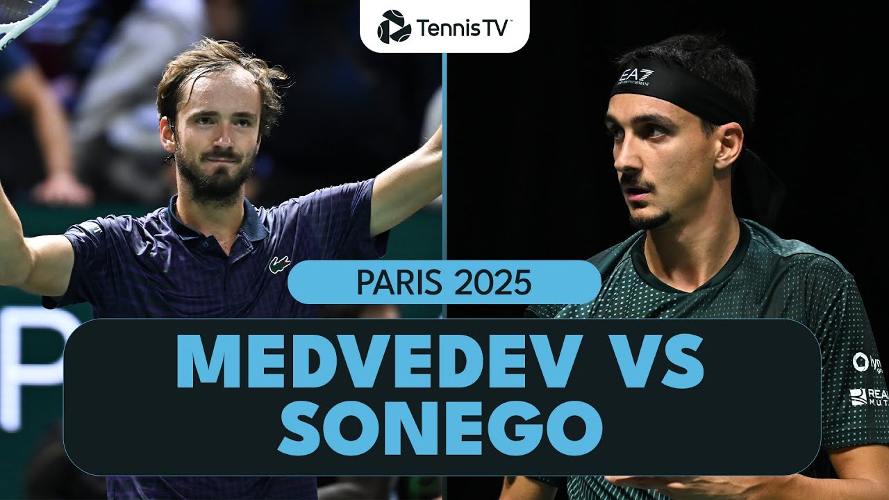 Daniil Medvedev vs Lorenzo Sonego Thrilling Encounter 🥵 | Paris 2025 Highlights