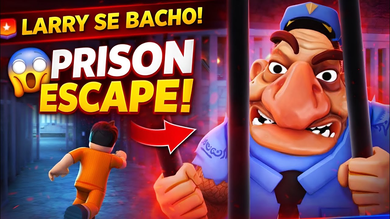 😨 Scary Guard Larry Se Escape! Roblox Prison Obby