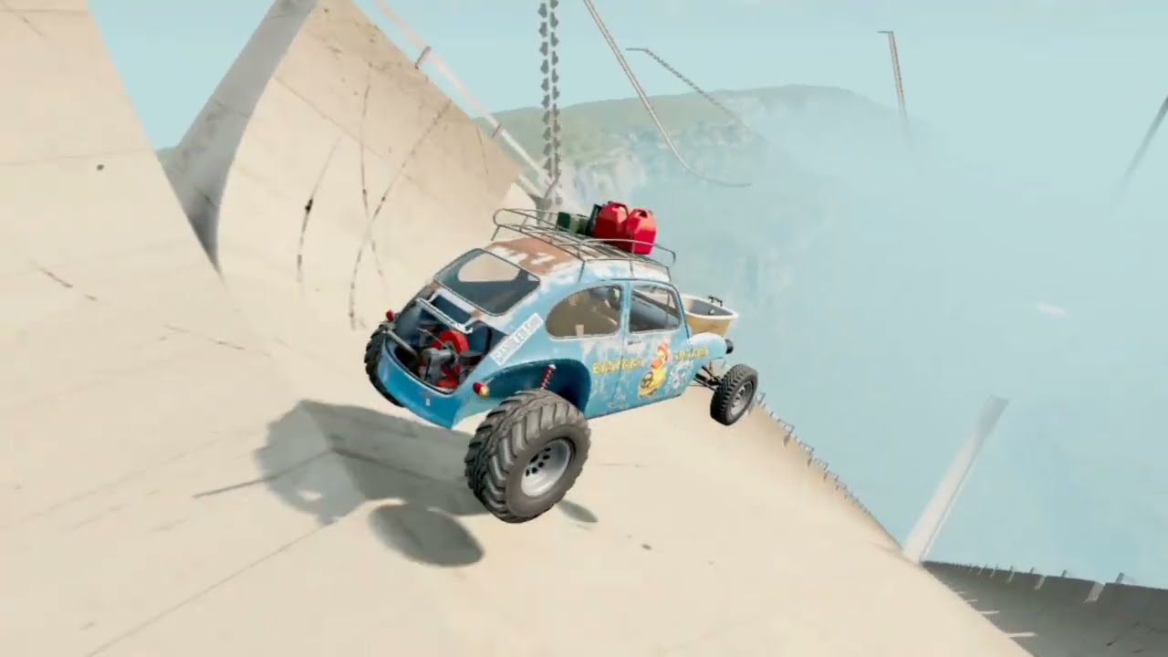 New bemng cars vs rump crash high hils crash big crash 