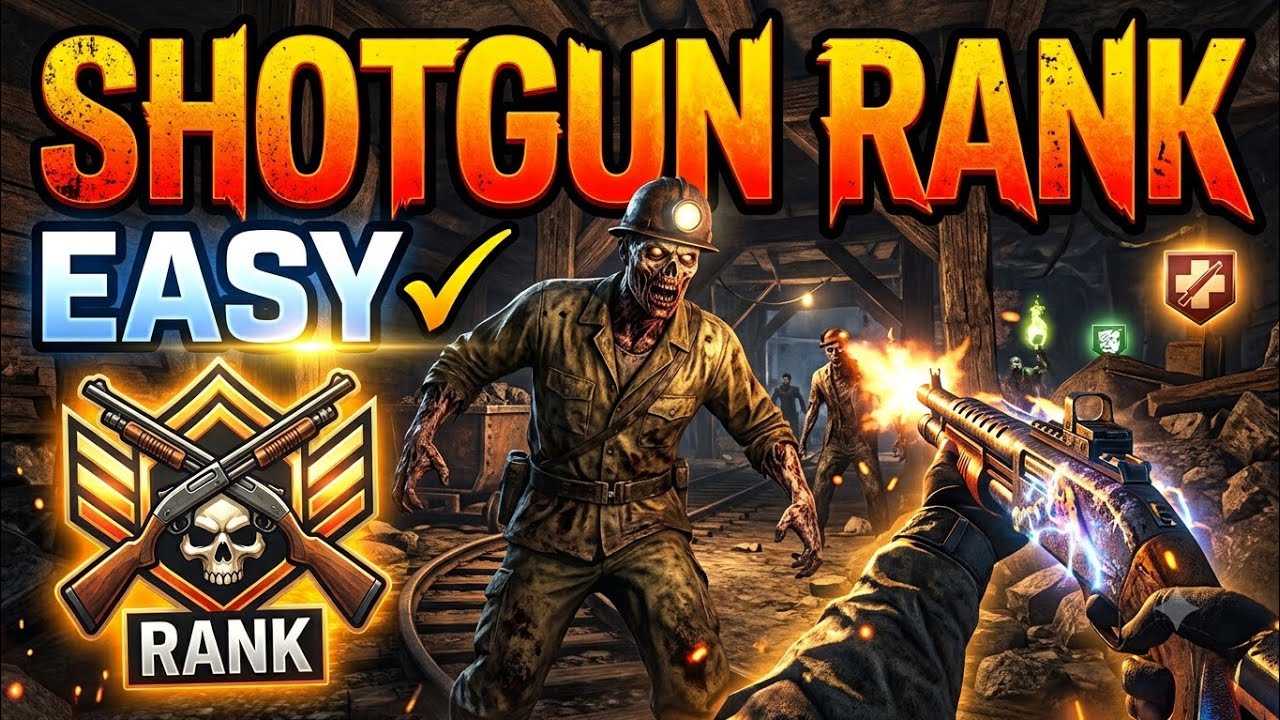 Black Ops 2 Zombies How to get Shotgun Rank - EASY - BURIED