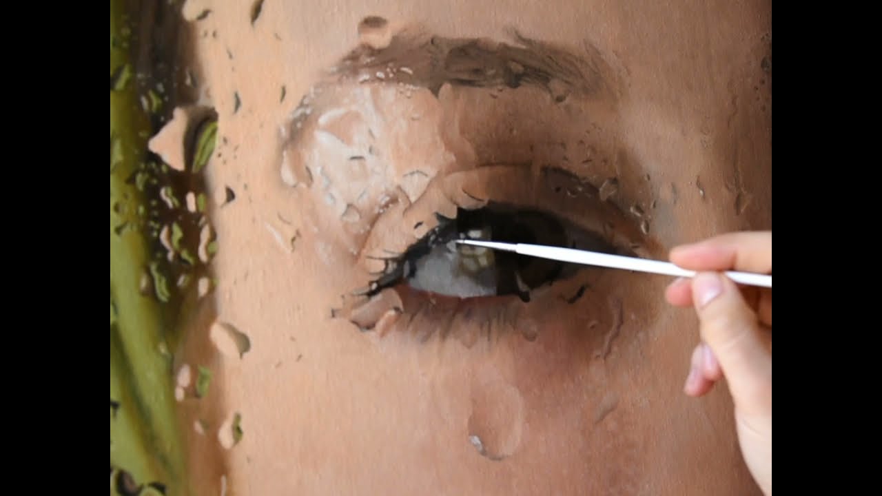 Pittura iperrealista - come dipingere un occhio iperrealista - trailer corso di pittura