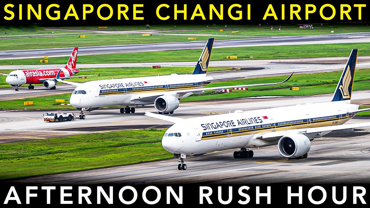 SUPER BUSY Plane spotting at SINGAPORE CHANGI AIRPORT | Landing & takeoff | Afternoon RUSH HOUR