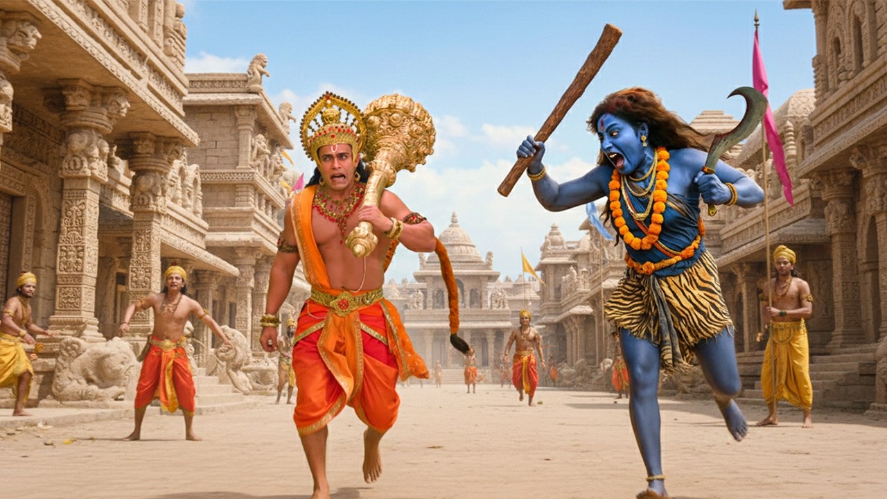 क्यों माँ काली हनुमान के पीछे डंडा लेकर पड़ गई ? || भक्ति सीरियल || #mahabalihanuman