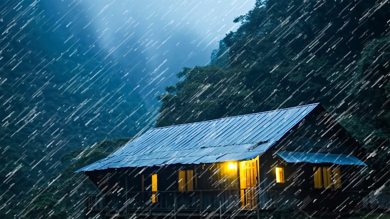Rain Sounds for Sleeping – Peaceful Heavy Rain and Thunder Rumbled to Help You Rest Deeply