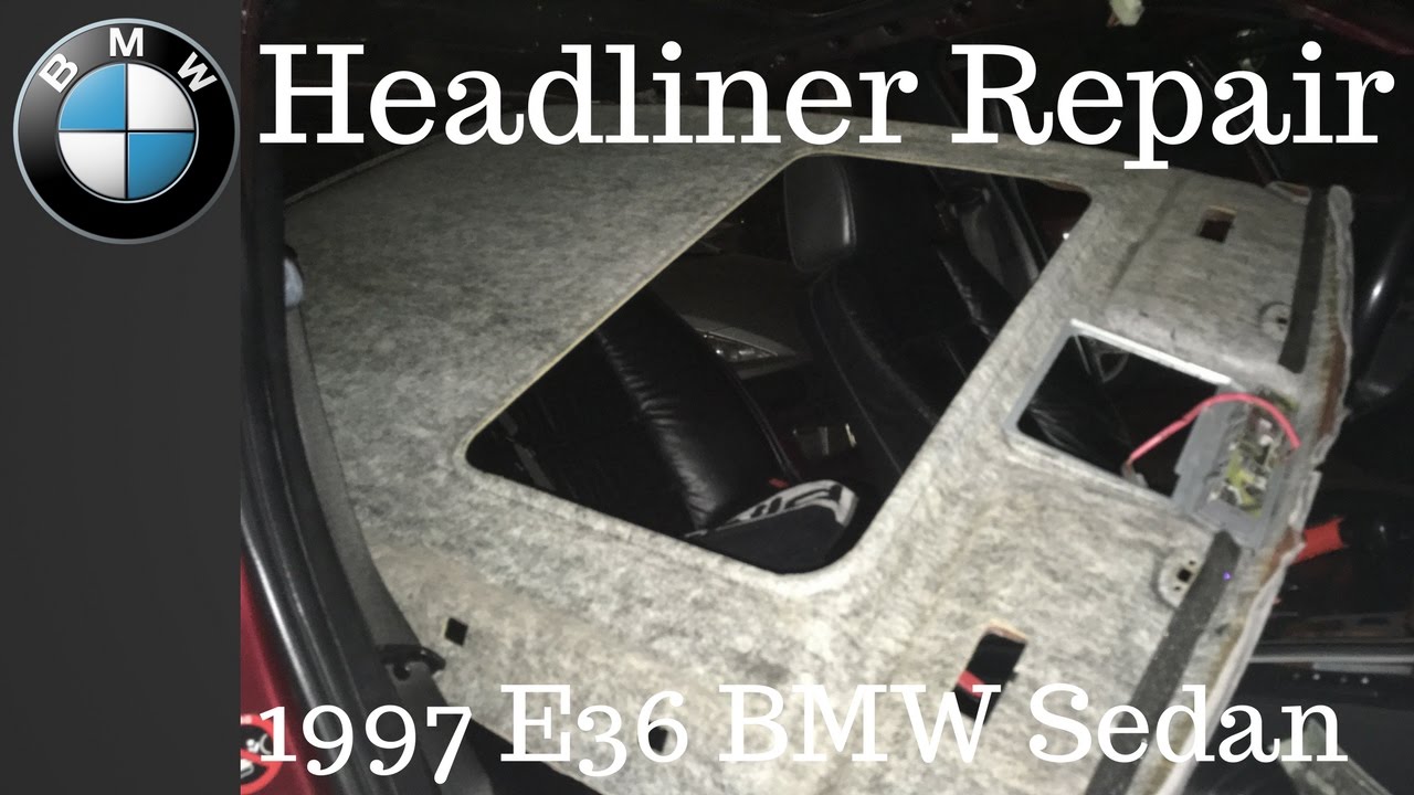 Headliner Repair Upholstery step-by-step DIY Job on an E36 BMW