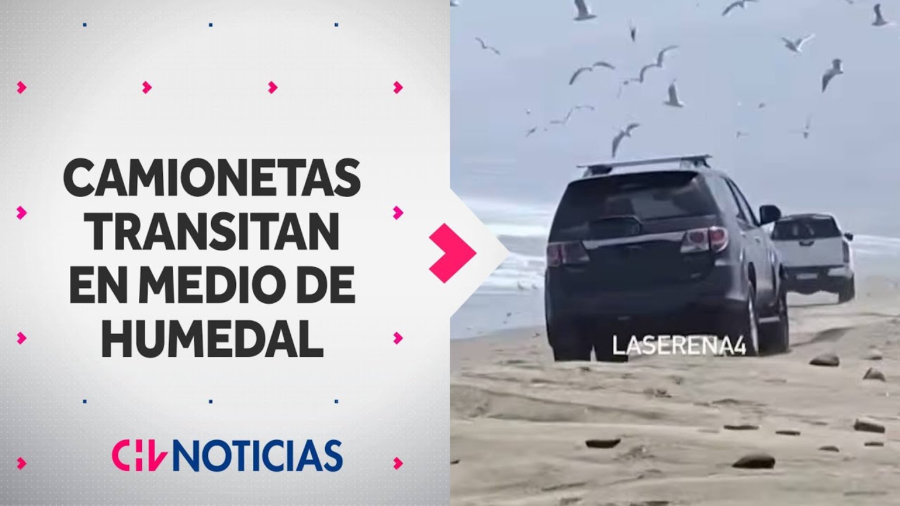 Captan camionetas 4x4 circulando a toda velocidad en humedal de Coquimbo | Cazanoticias CHV