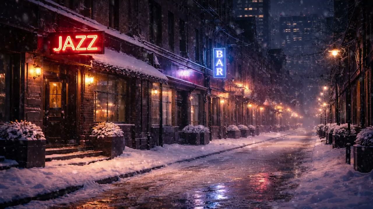 Snowy Night Lo-Fi Jazz ❄️ (2 Hours) | Late Shift Jazz