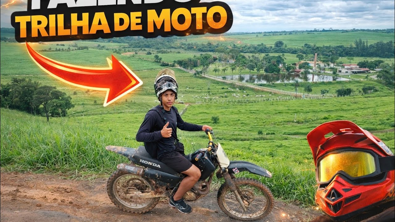 FAZENDO UMA TRILHA INSANA DE MOTO🔥😨