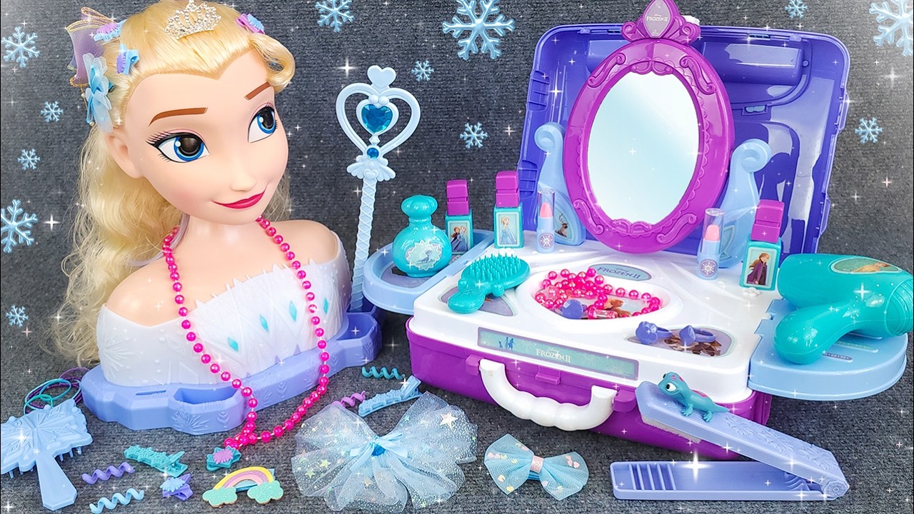 Satisfying with Unboxing Disney Frozen Elsa Toys Collection Review, Elsa Styling Head Playset ASMR