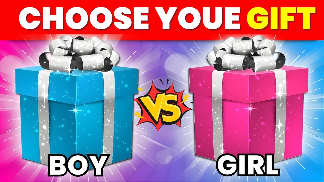 Choose Your Gift 🎁😍🤮 2 Gift box challenge || Boys Vs Girls #wouldyourather #quiz
