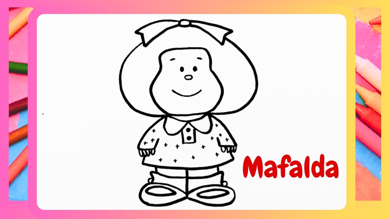 Cómo Dibujar A Mafalda Fácil | How To Draw Mafalda Easy