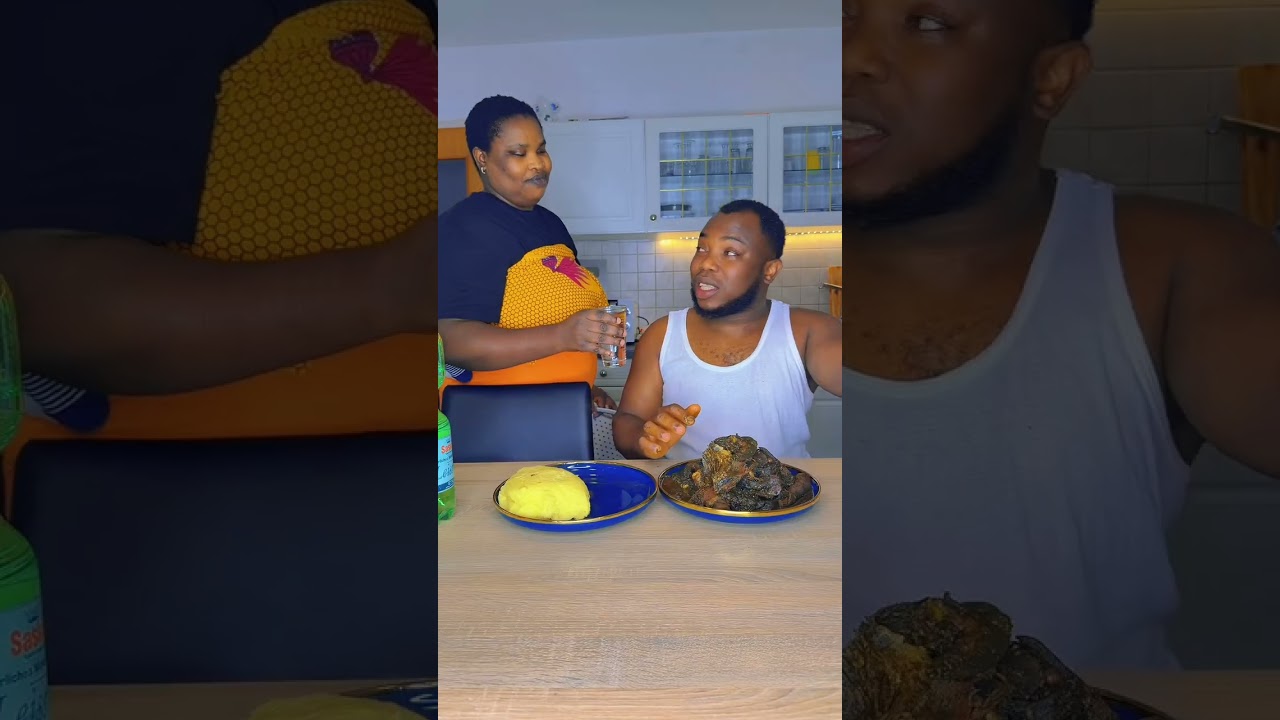 Я вернусь в Нигерию, если ты поешь эту еду со мной.