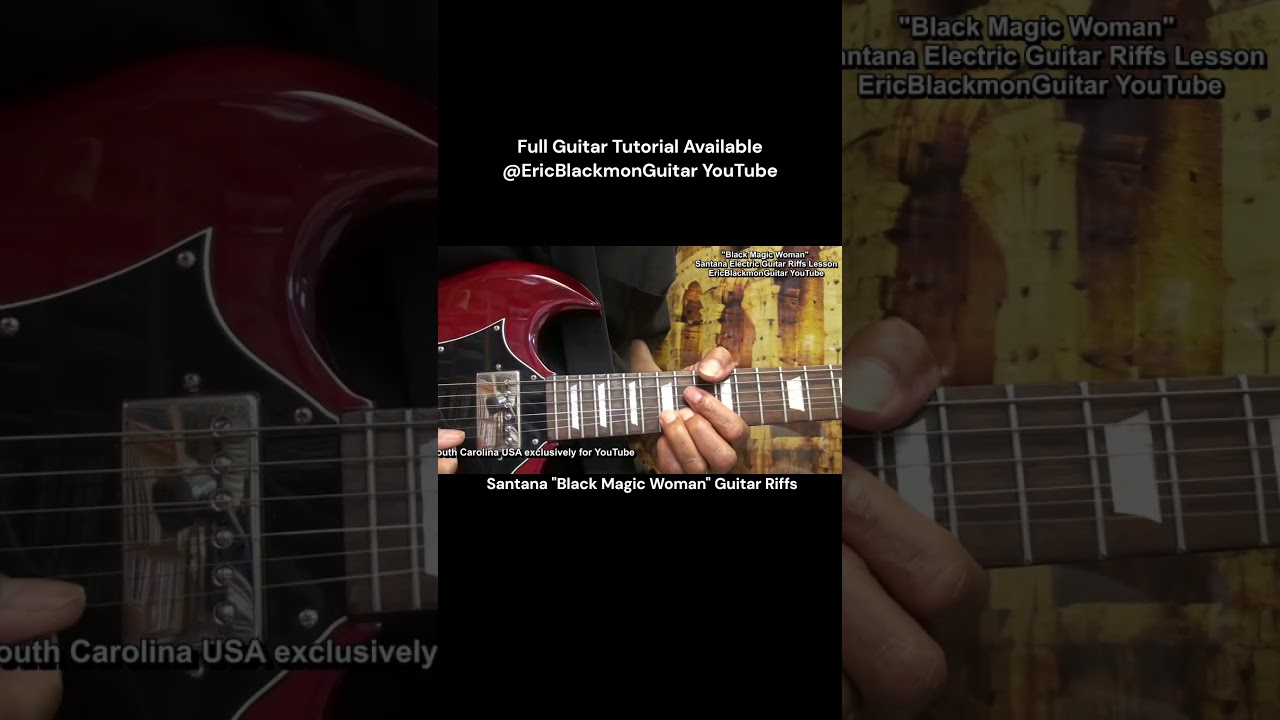 BLACK MAGIC WOMAN GUITAR RIFFS - Lesson Available @EricBlackmonGuitar