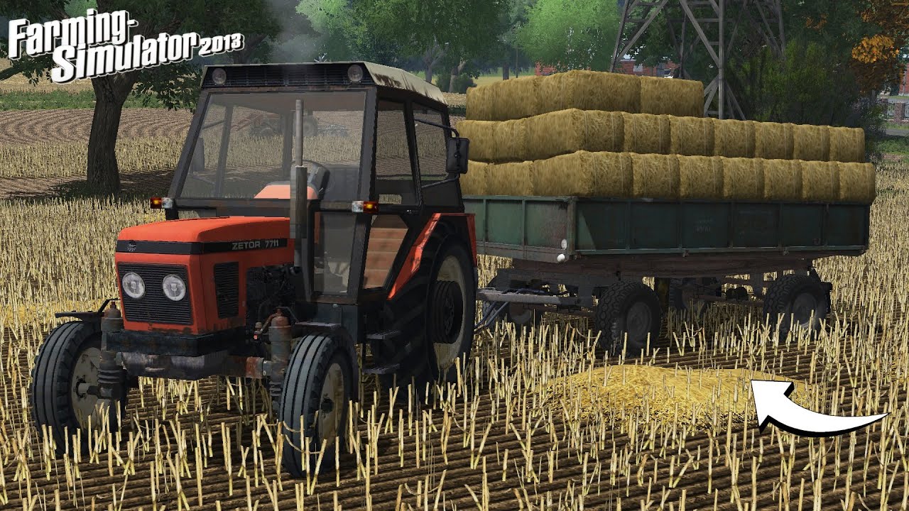 Zbieranie Kostek Słomy na Polu MOD WIDEŁ - Farming Simulator 13 FS13