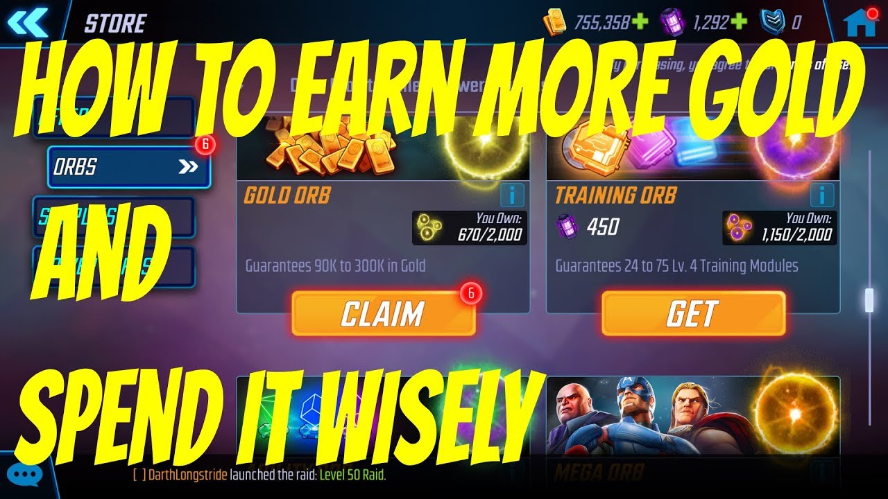 How To Earn More Gold (And Spend It Wisely) - Marvel Strike Force