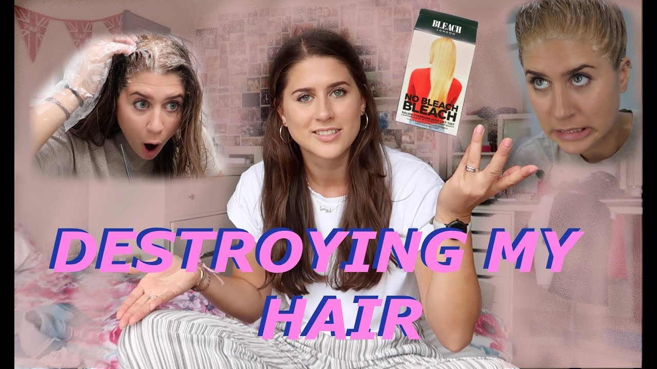 Bleaching my really dark hair **GONE WRONG!!** | Lucy Lynch