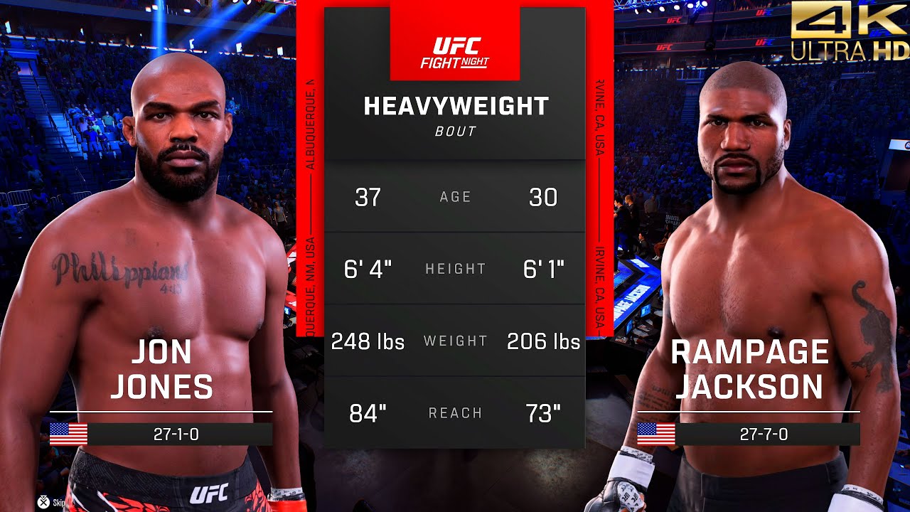 UFC 5 (PS5) Jon Jones vs. Rampage Jackson [4K ULTRA HD | GODLIKE QUALITY]