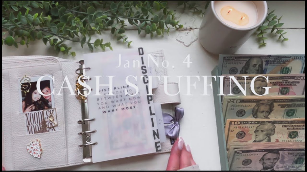 CASH STUFFING | Jan No. 4 | $1190 #cashbudgeter #asmrsounds #money