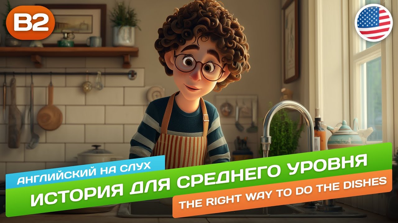 The Right Way to Do the Dishes - Рассказ для среднего уровня (B2) 🎧 Английский на слух