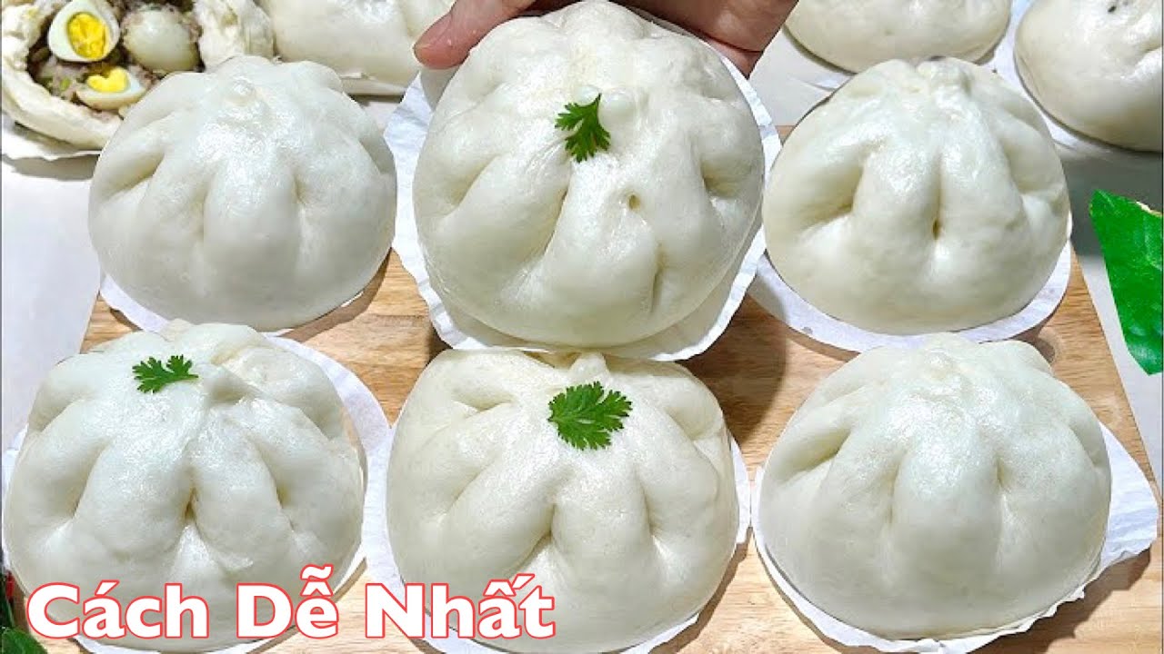 Bí Quyết Làm BÁNH BAO Nhân Thịt Mềm Xốp Ngon Dễ Nhất Từ Trước Giờ- Steamed Pork Buns