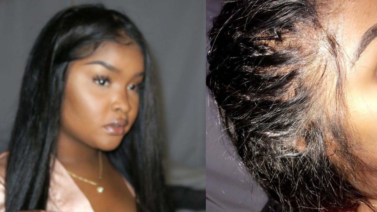 No glue/sew! Invisible lace frontal unit install at HOME!