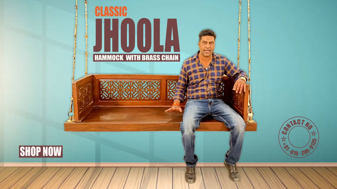 Modern ZULA LIVING ROOM Jhula design Teak wood | Aarsun | #homedecor #swing #wooden