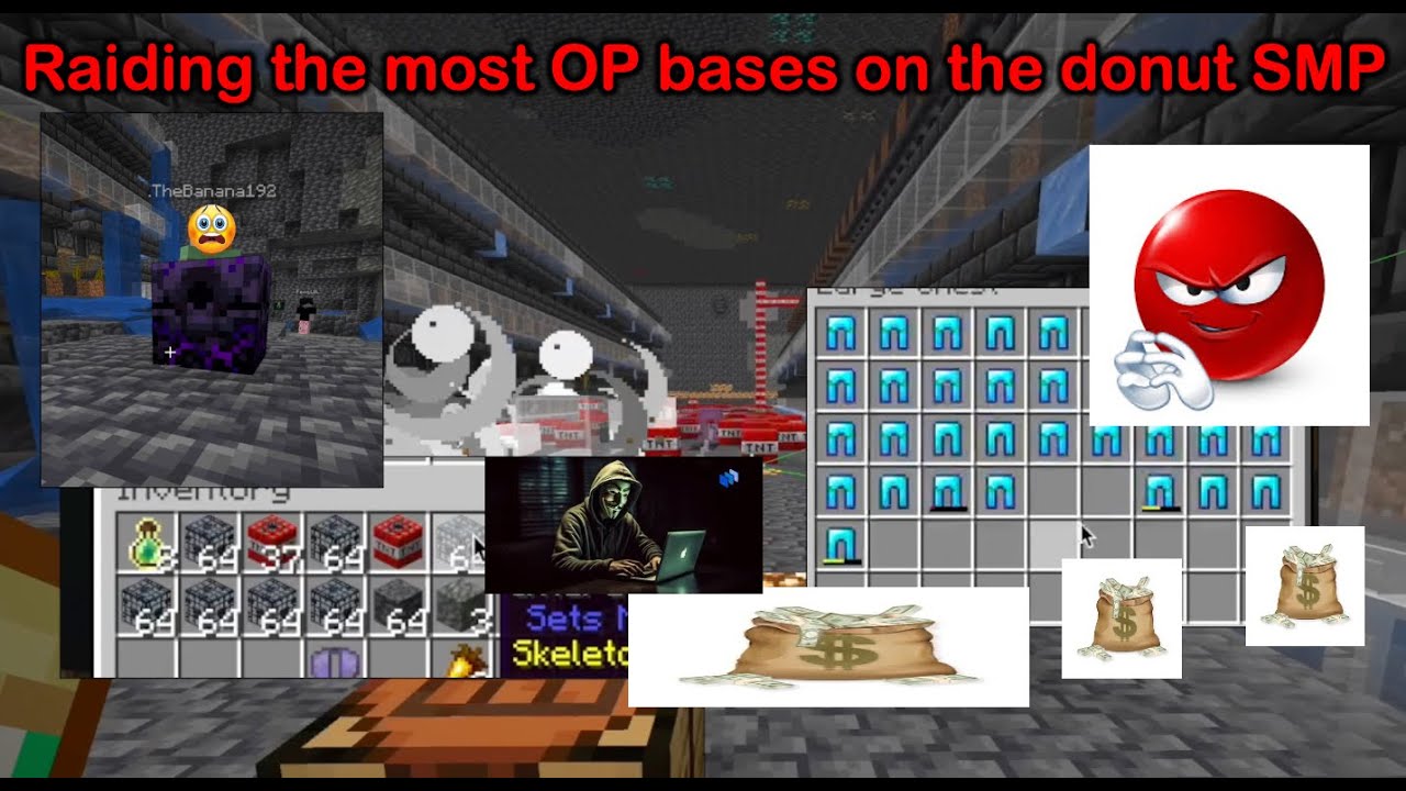 Raiding the most OP and RICH bases on the donut SMP