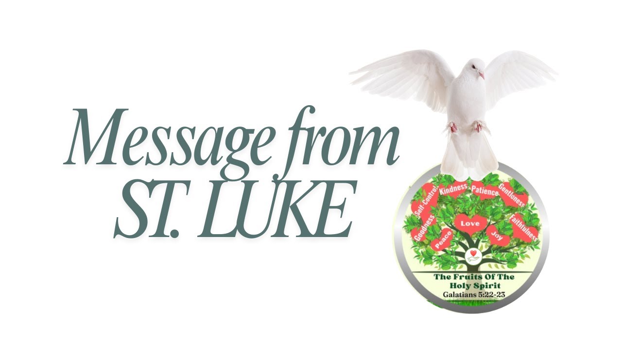 St. Luke blesses CHSF Youth Missionaries and their new flag with Fruits of the Spirit imprint
