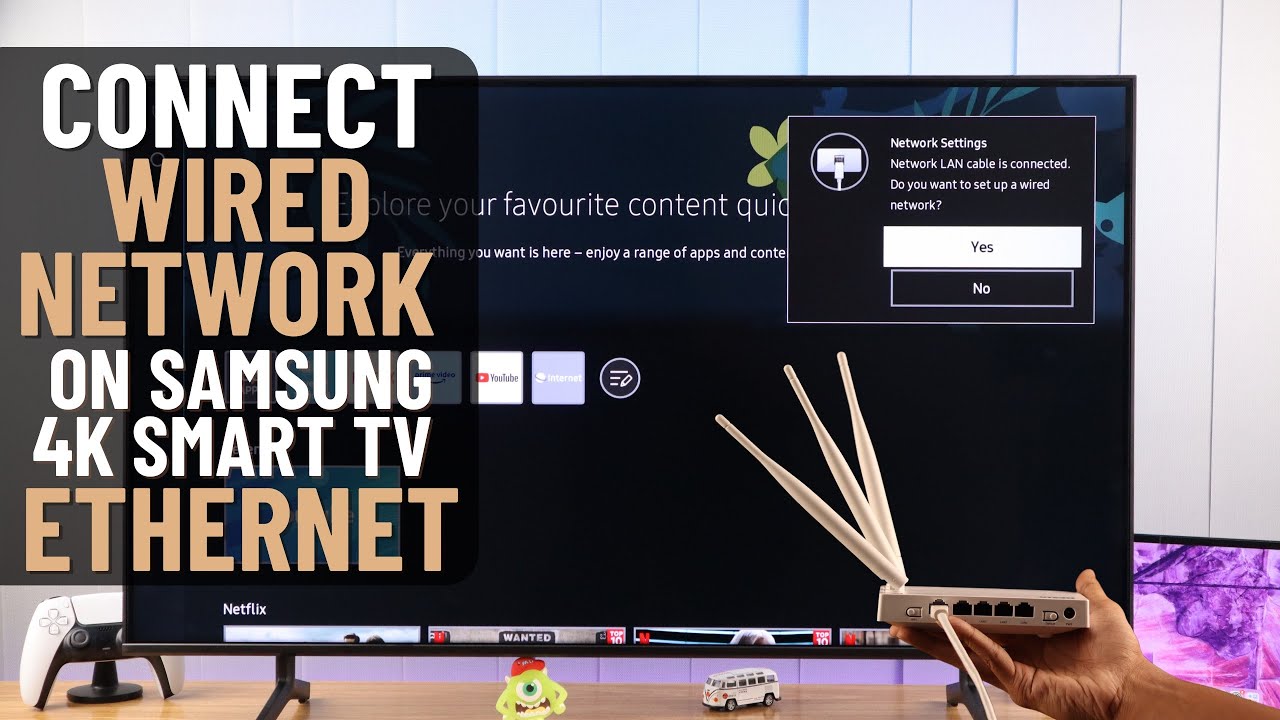 Как подключить проводной интернет к телевизору Samsung Smart TV! [Ethernet/LAN]