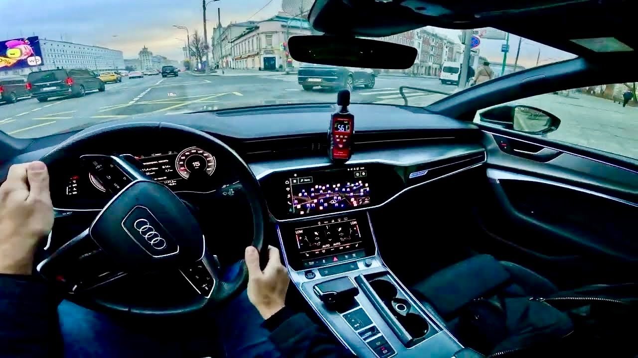 2021 Ауди A7 55 TFSI 3.0 турбо автомат 340 л.с. | Тест драйв от первого лица | Шумомер | Обзор