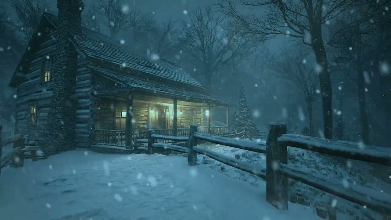 Powerful Blizzard Sounds in a House old┇Heavy Howling Wind & Loud Blowing Snow┇Extreme Snowstorm