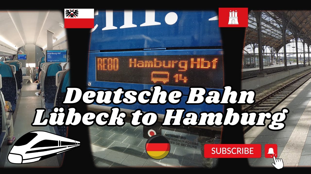 From Lübeck to Hamburg by train, Germany, Deutsche Bahn Regio RE-80 - German Trains