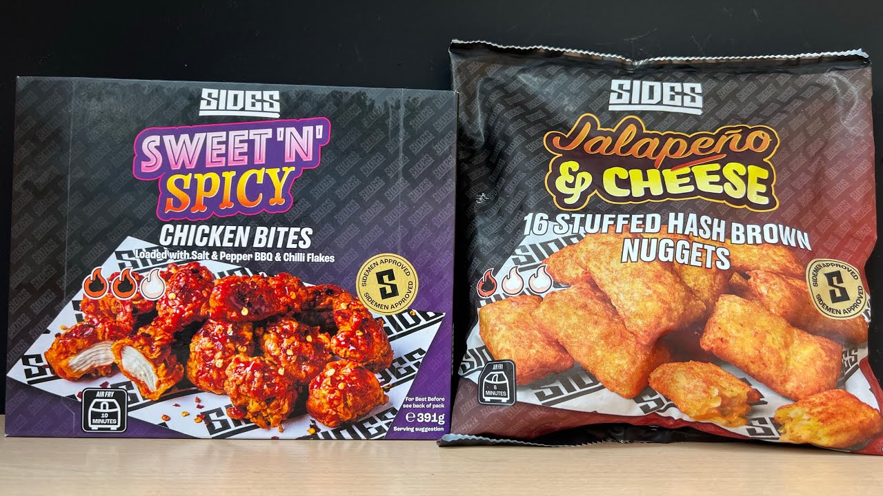 Iceland Sides Sweet N Spicy Chicken Bites , Iceland Sides Jalapeno & Cheese Hash Brown Nuggets
