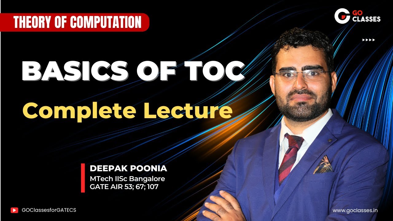 TOC ALL Basics - Complete Lecture | Theory of Computation | Automata Theory | With NOTES