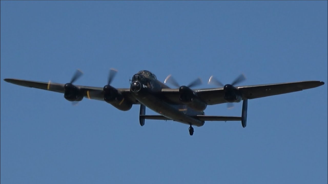 AMAZING 77 YEAR OLD AVRO LANCASTER BOMBER FLYOVER AT MARBURY MERRY DAYS FESTIVAL 2022! 🇬🇧✈️