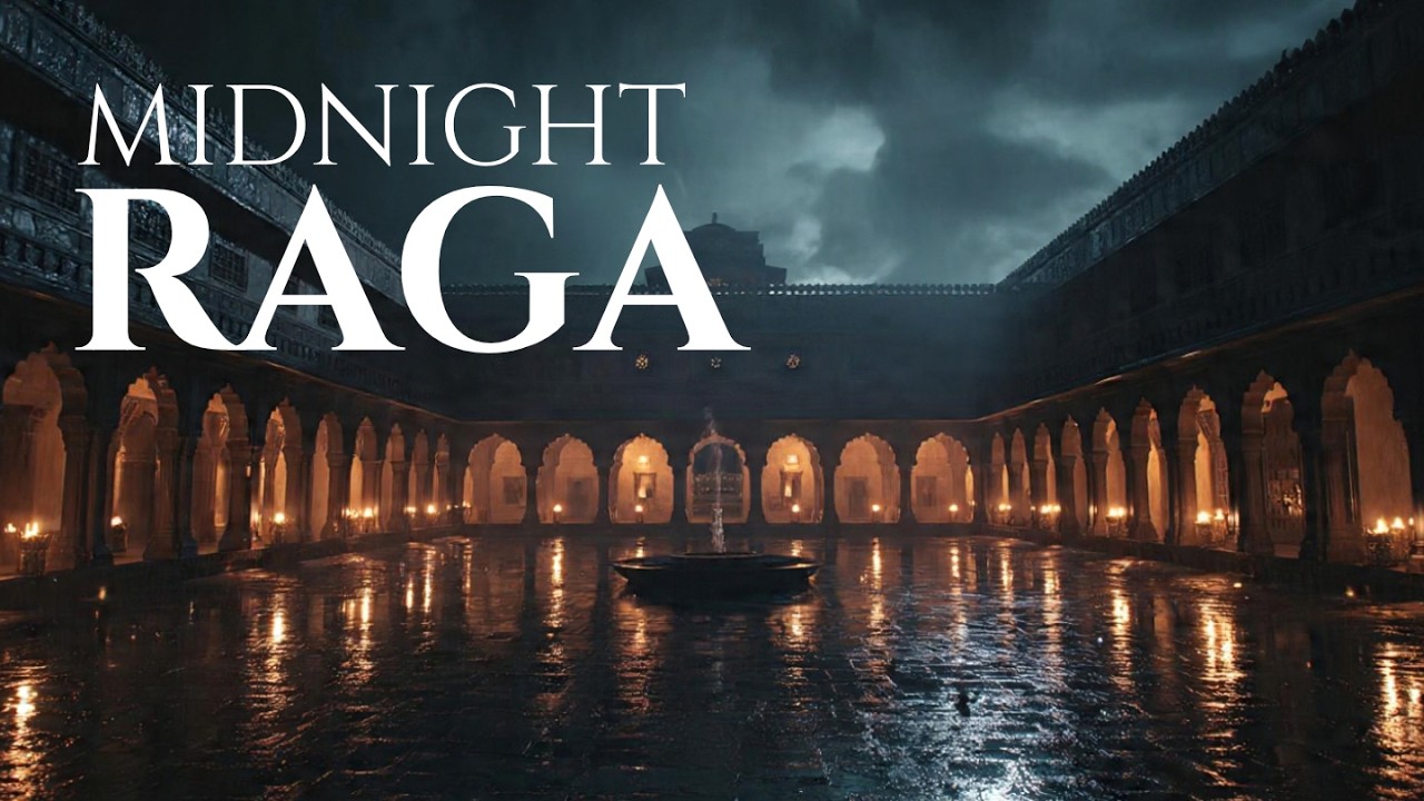 Midnight Raag Darbari & Storm | Esraj & Rain for Deep Sleep | Dark Indian Ambient Music
