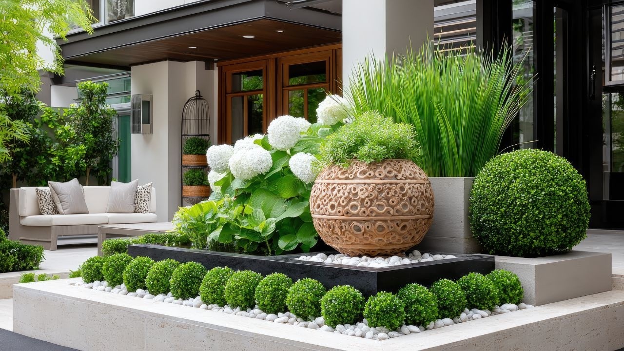 Спокойствие в небольшом пространстве ✨ Уютный загородный дом и минималистичный дизайн сада в стил...