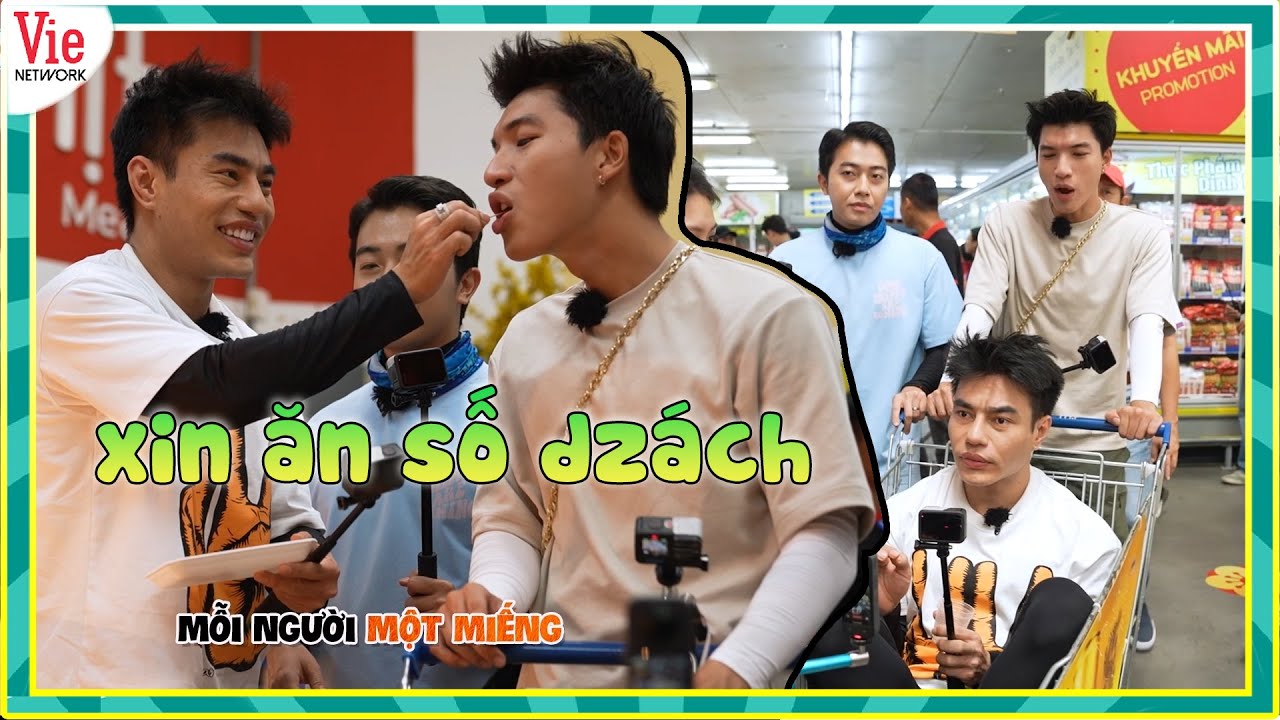 Dương Lâm càn quét chợ chỉ Cris Phan, HIEUTHUHAI cách xin đồ ăn không tốn tiền | 2 NGÀY 1 ĐÊM
