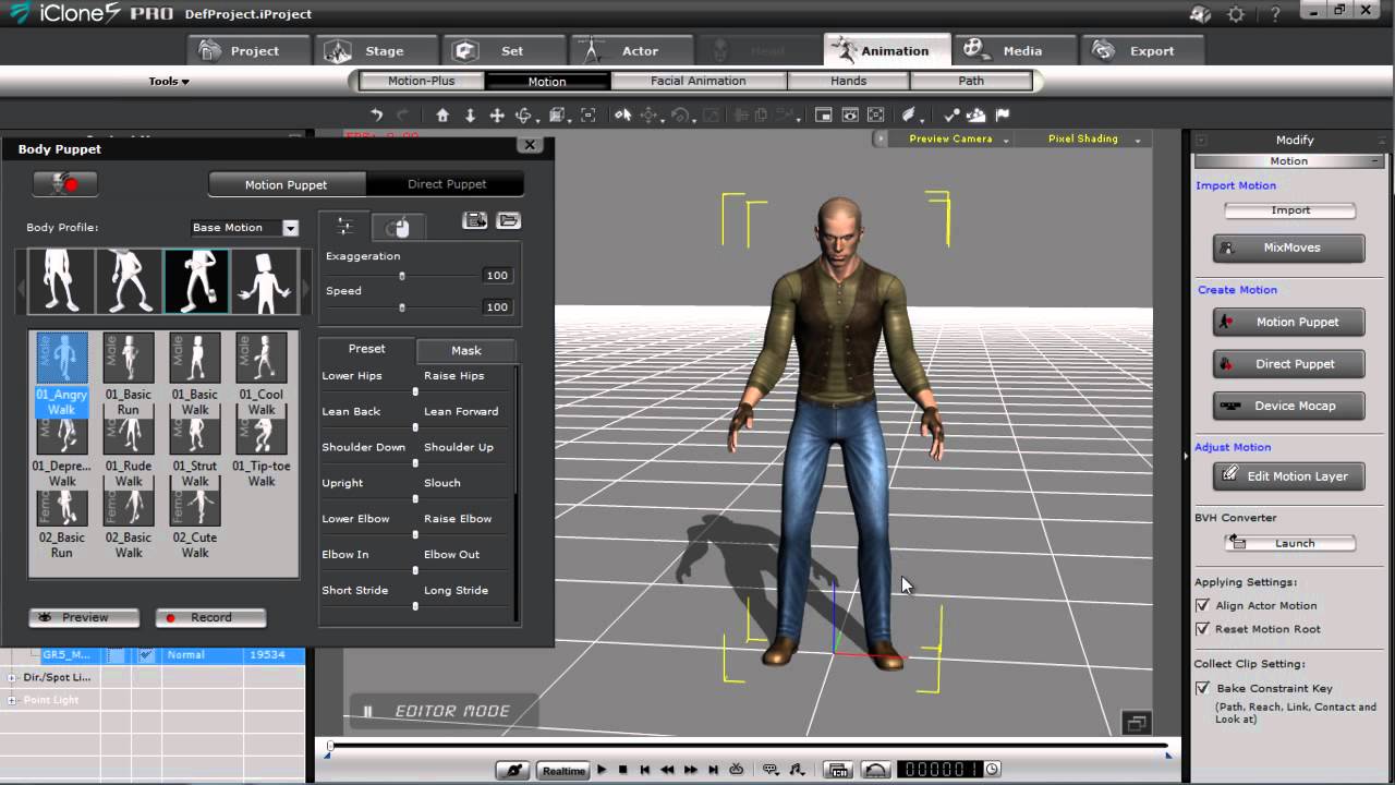 iClone 5 Tutorial - Intro to Motion Modify