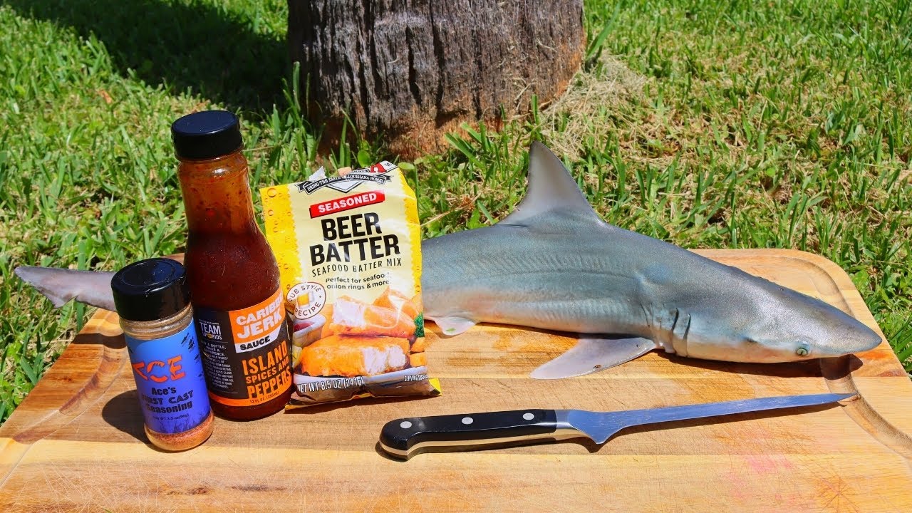 Shark Cookout - Making SHARK NUGGETS at the Beach!