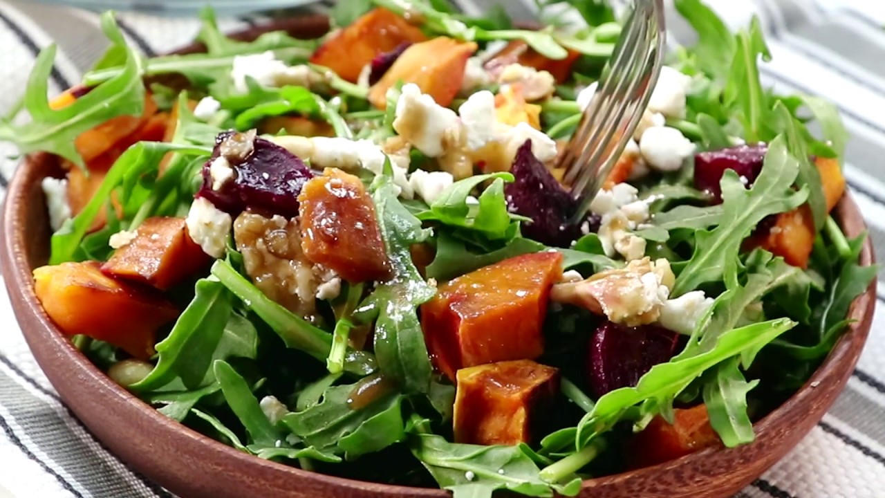 Roasted Sweet Potato and Beet Salad Recipe - Vegetarian + Gluten Free