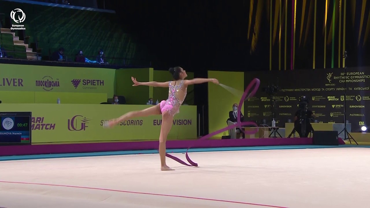 Narmin BAYRAMOVA (AZE) - 2020 Rhythmic Europeans, junior ribbon final