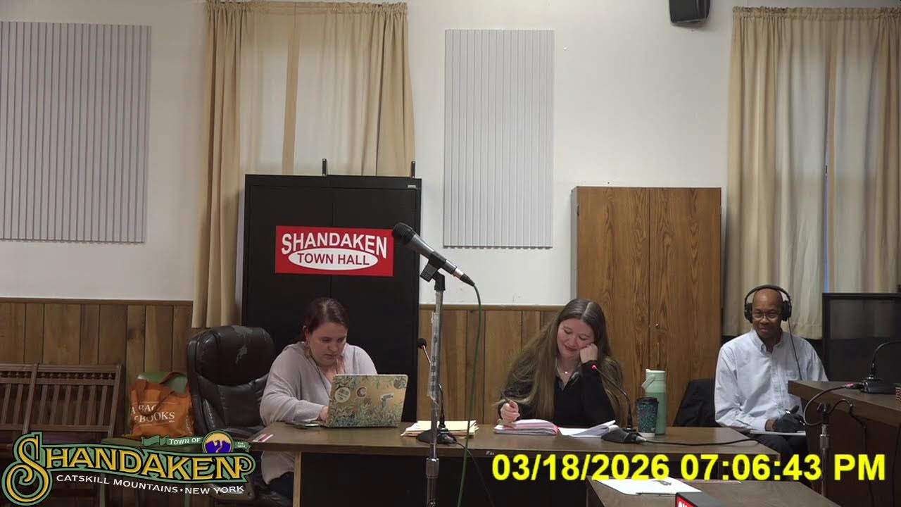 Town of Shandaken 3/18/2026 Meeting.