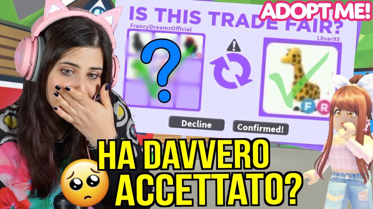 I won't leave the SERVER until I GET the GIRAFFE 😱 Roblox ADOPT ME ITA By FrancyDreams