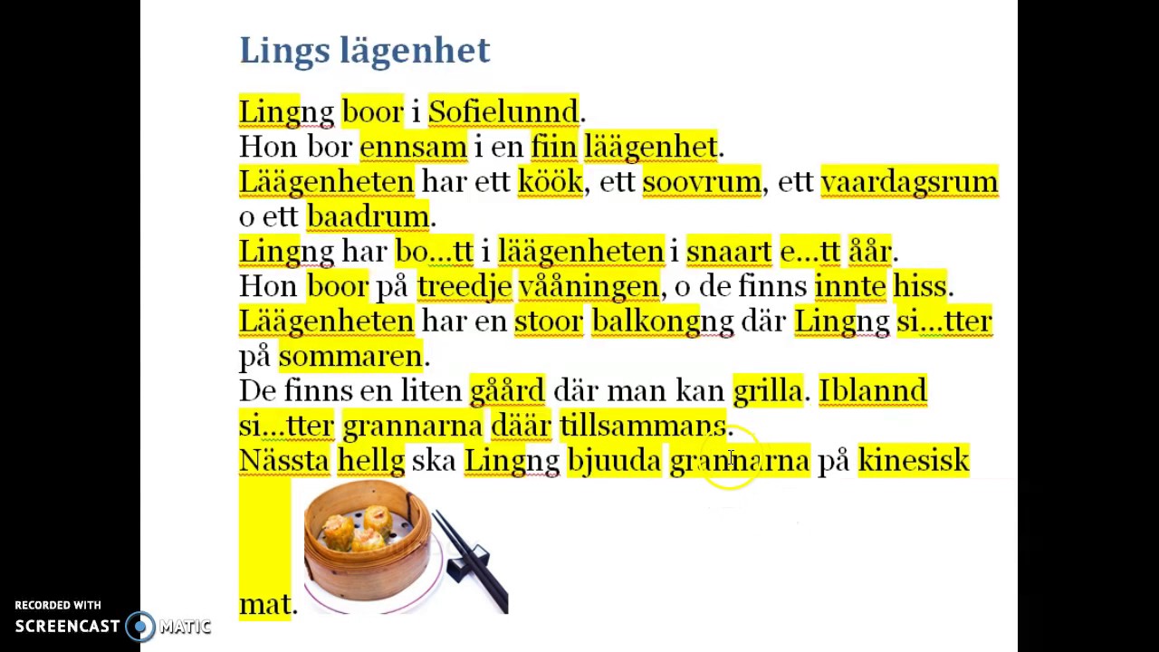 LIngs lägenhet - träna uttal