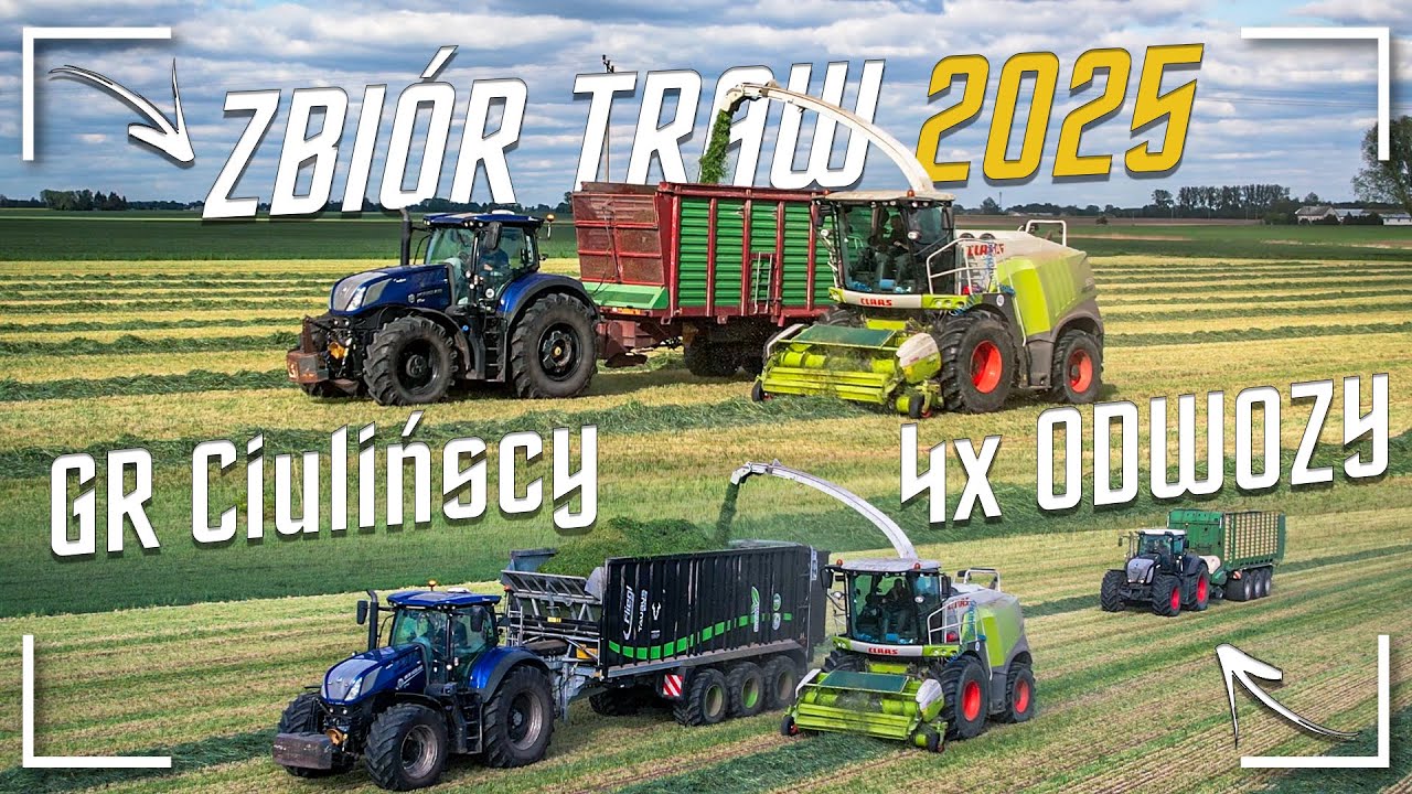 ☆🔥🚜Oporowy Zbiór Traw 2025 w GR Ciulińscy 🍀🔥4x Odwozy✔💪🔥🚜3x Fendt 2x New Holland ✔💪Najlepsza Ekipa🔥🚜