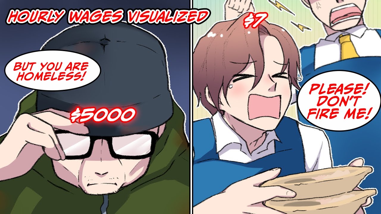 A world where your hourly wages are visualized [Manga Dub]