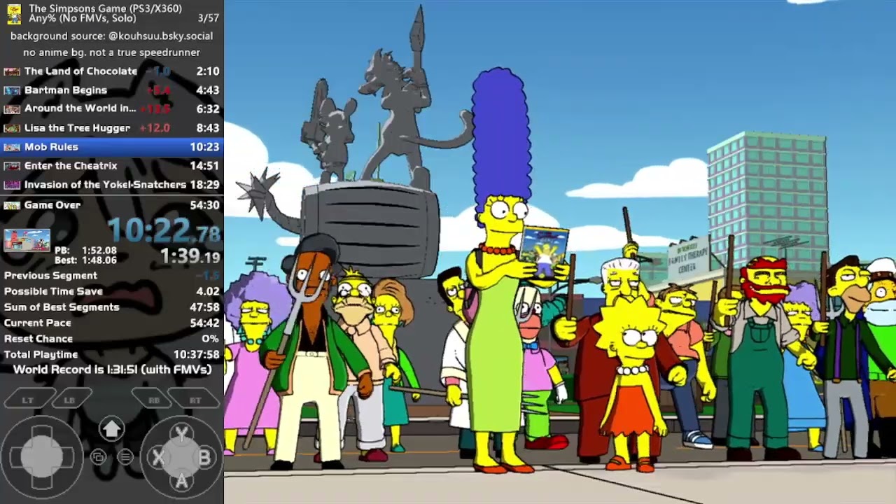 [WR] The Simpsons Game (PS3/X360) - Any% Speedrun in 1:29:10